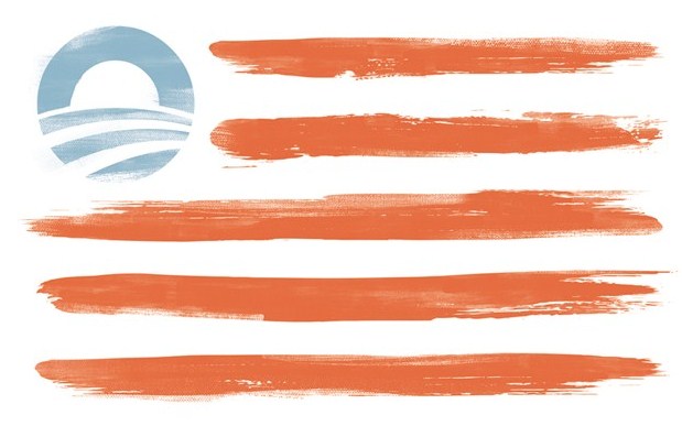 Obama flag print shirt