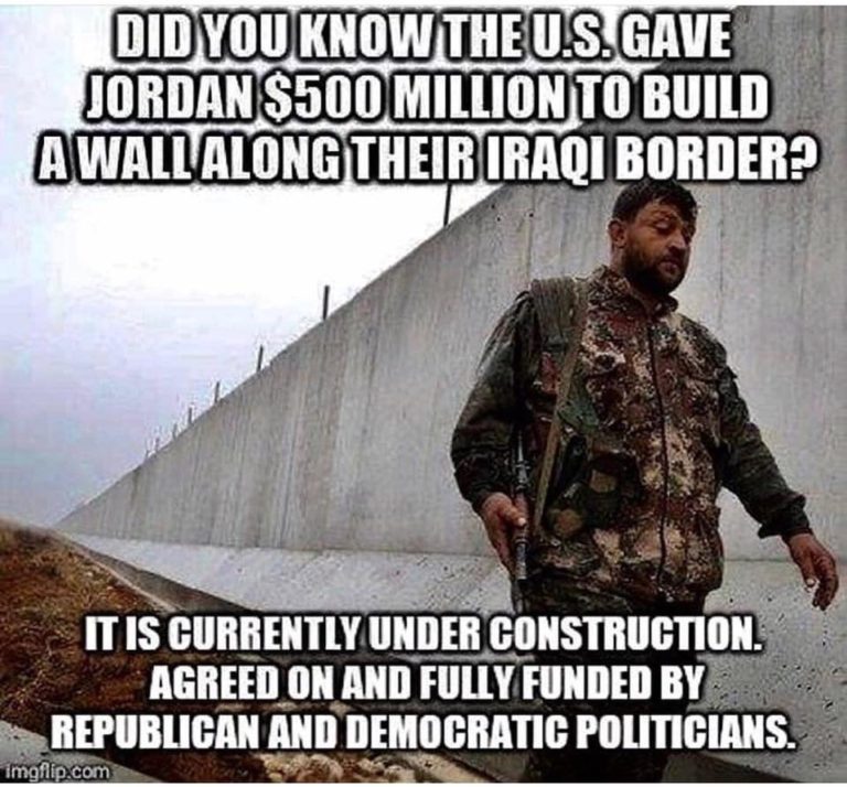 Democrats helped to fund a 500M Wall - in Jordan