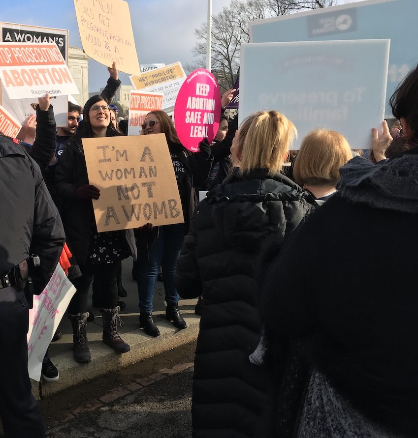 pro-life and pro-abortion signs
