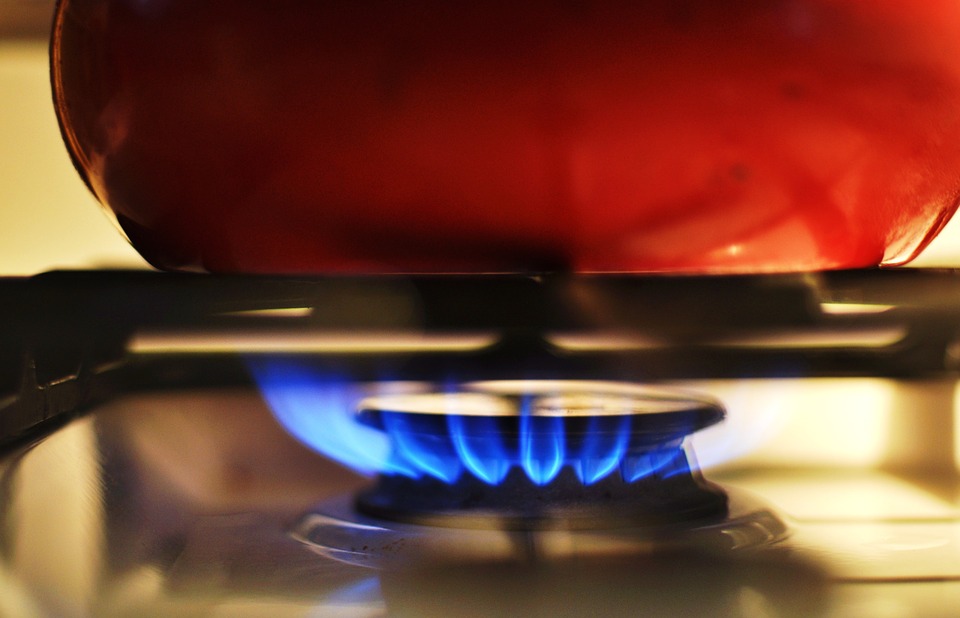 Natural Gas Flame stove top