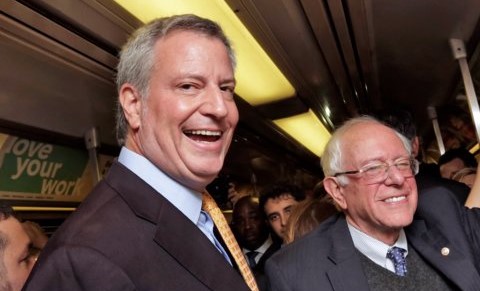 de blasio and bernie