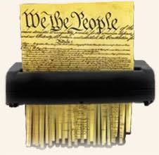 US Constitution shredded