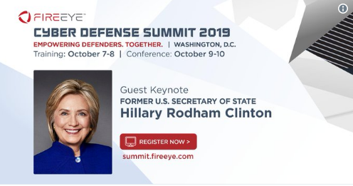 Clinton Fireeye Cyber Security Summit