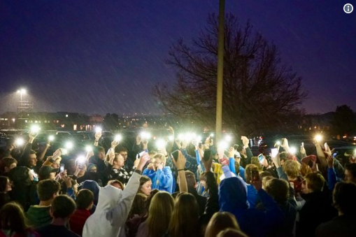 Colorado STEM School kids vigil