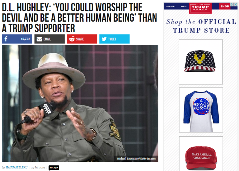 DL Hughley and Trump Store Ad