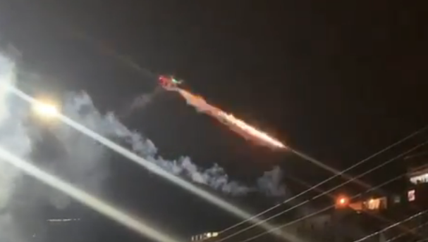 Drone armed with fireworks