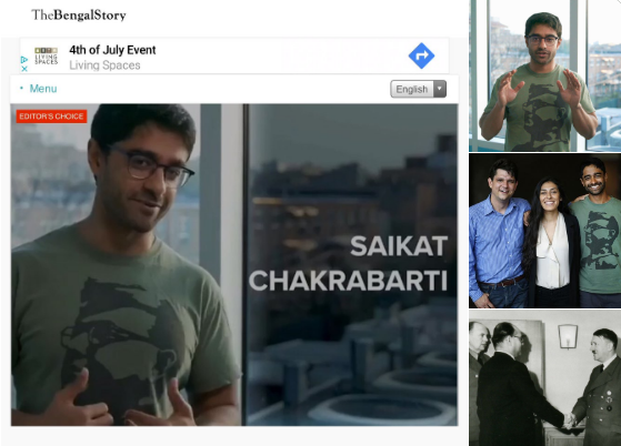 Saikat Chakrabarti Shirt with Hitler Sympathizer on it