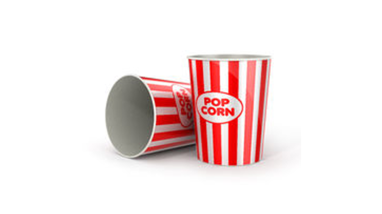 Empty Popcorn buckets