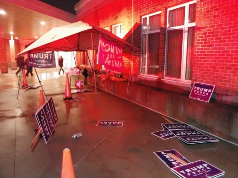 WIndham Trump Tent Damaged