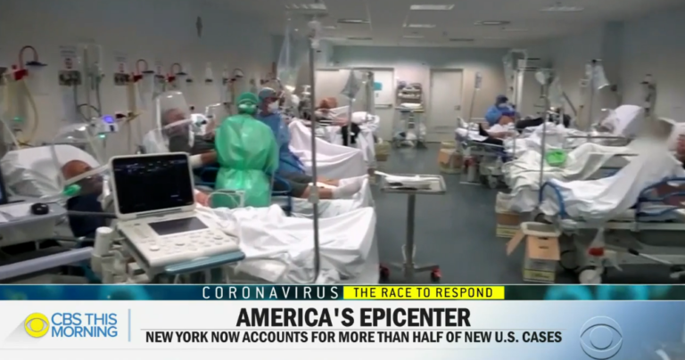 Italian hospital inserted into CBS news report