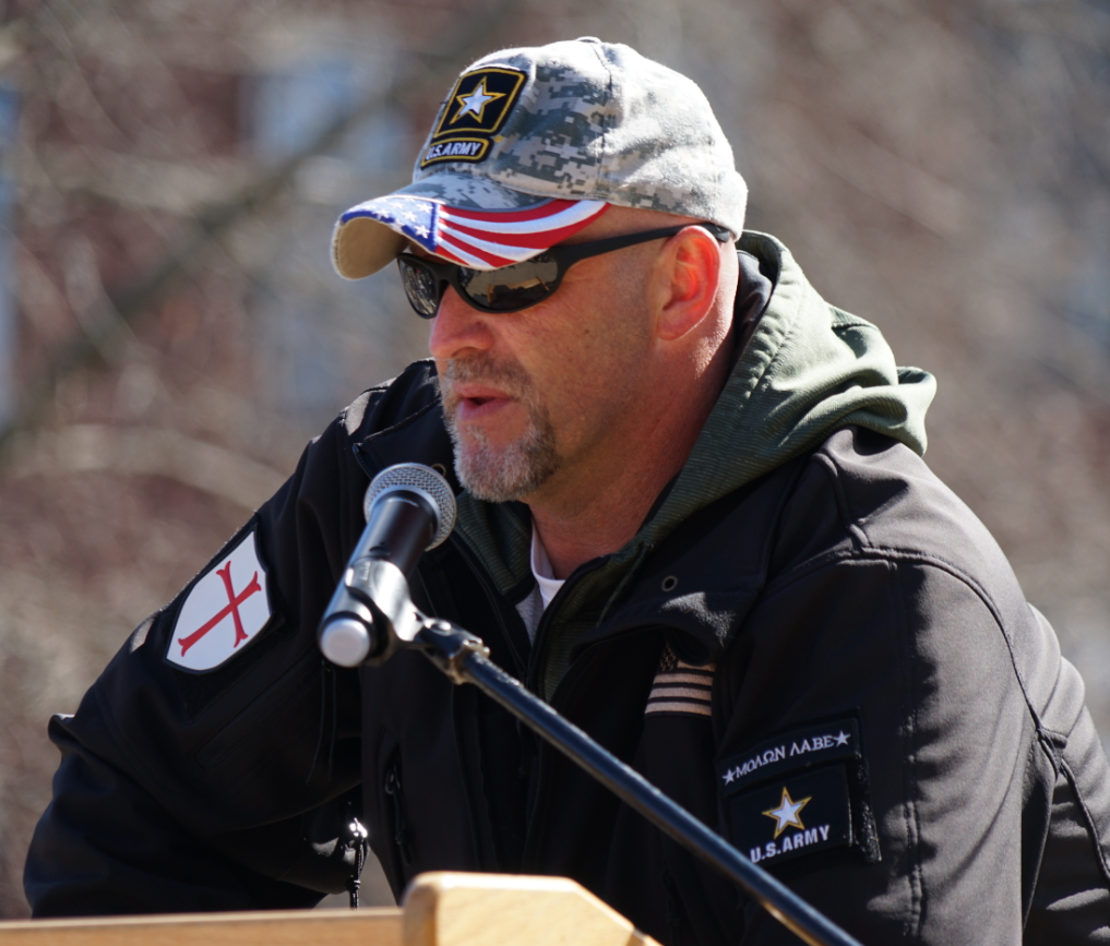 State Representative Terry Roy speaks at Women's Defense League's Annual 2A Rally