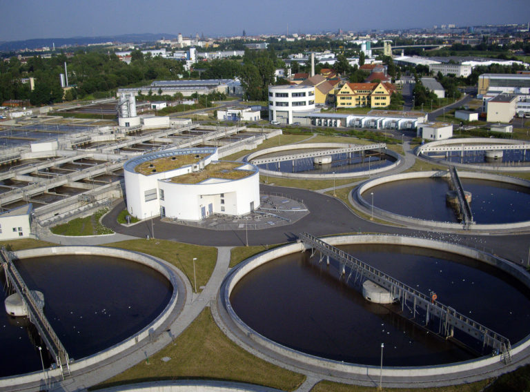 Waste water treatment plant sewer