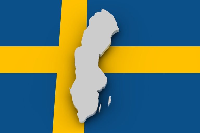 Sweden Flag Map