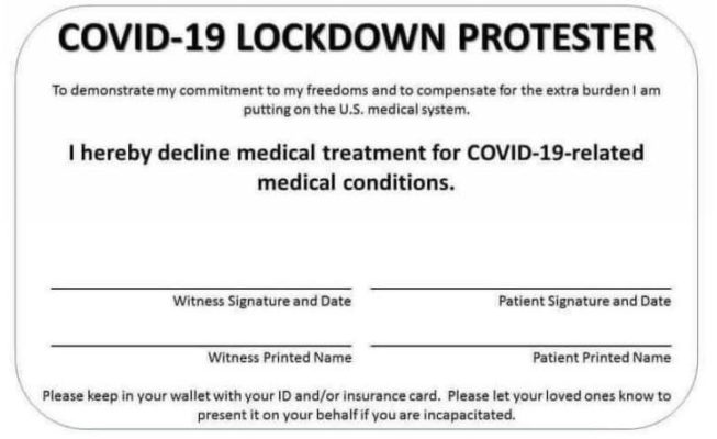 Wintercat COVID19 Medical Card