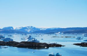 greenland-calving - glaciers - icebergs sea ice