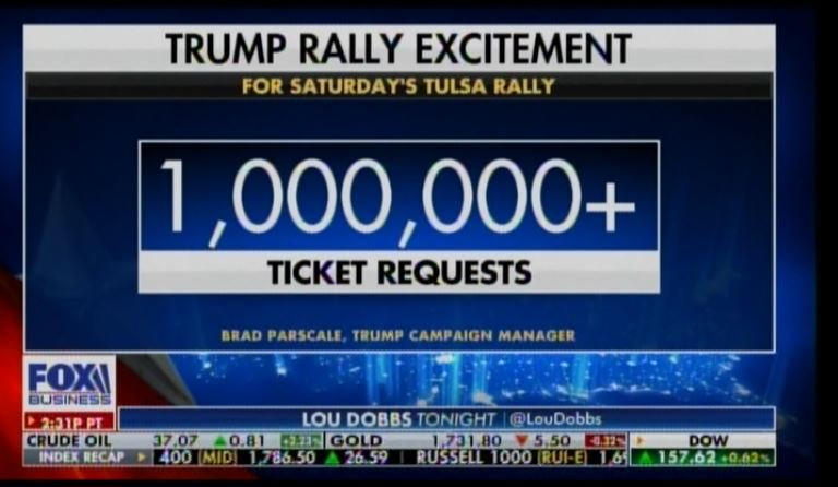 Trump Rally tickets-million