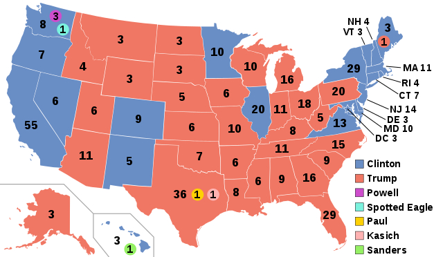 2016 electoral map