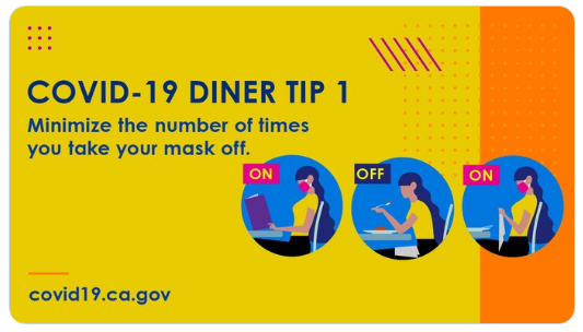 CA Gov COVID Mask tip-Dining Out