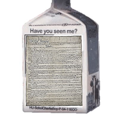 Have you seen me constitution on a milk carton