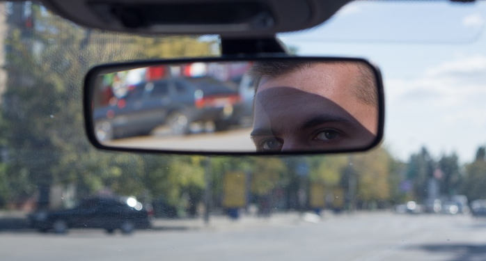 Looking rearview mirror