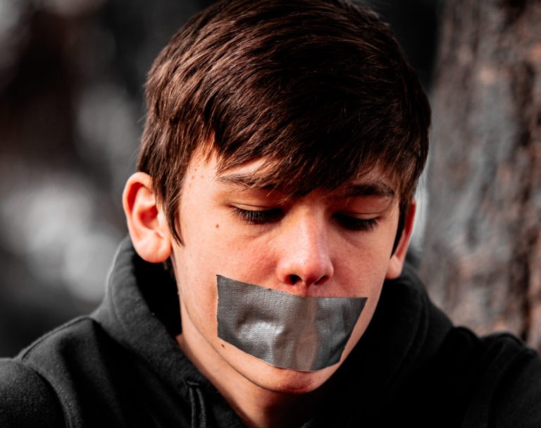 silence silenced boy teenager