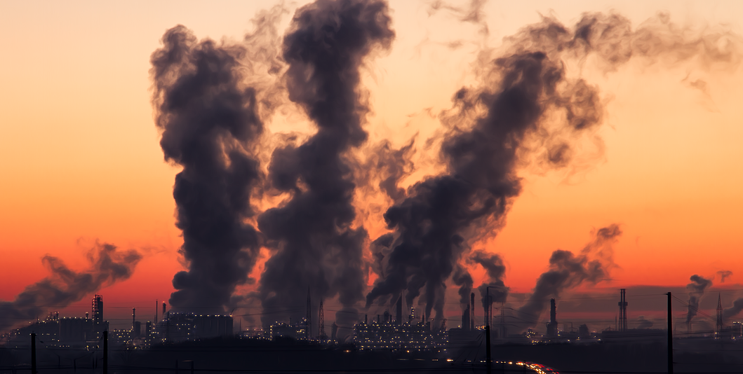 Smokestacks exhaust emissions industry