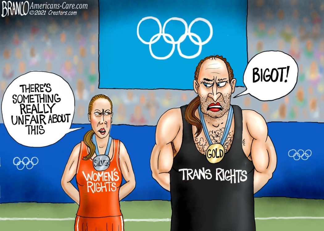 Trans olympics Branco Cartoon