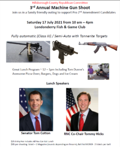 Hillborough County Republican Committee 3rd Annual Machine Gun Shoot