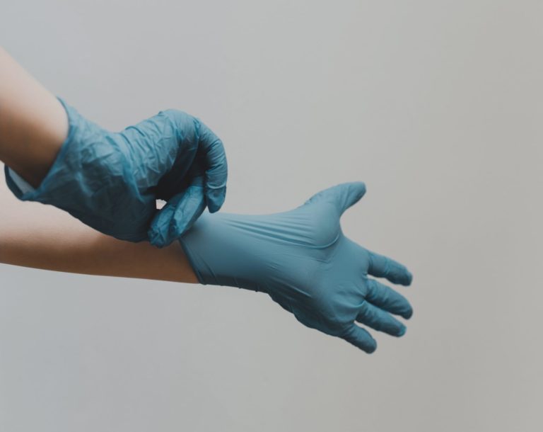 Doctor, hands, gloves, medical gloves