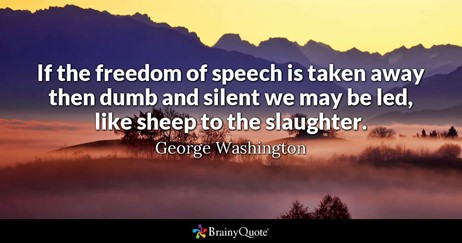 George Washington Freeedom of speech