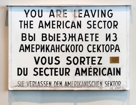 You are leaving the American Sector