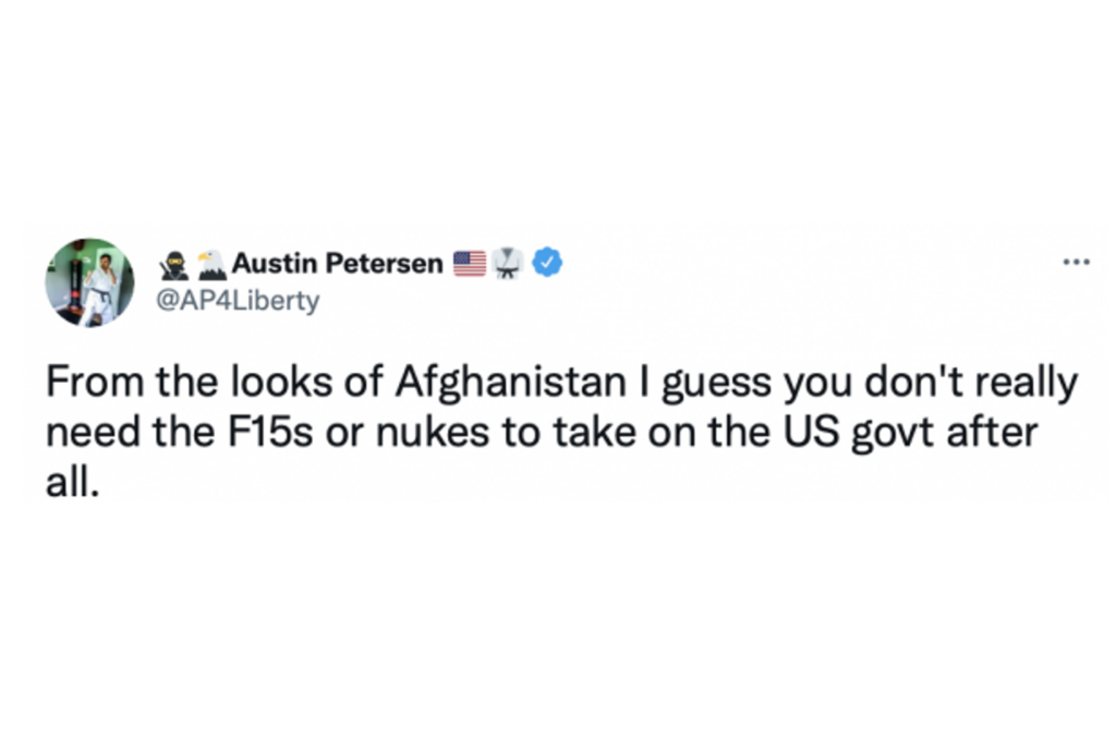 Austin peterson taking on Biden no nukes or F15s