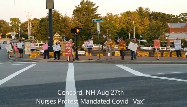 No mandatory vaccination protest Lebanon NH