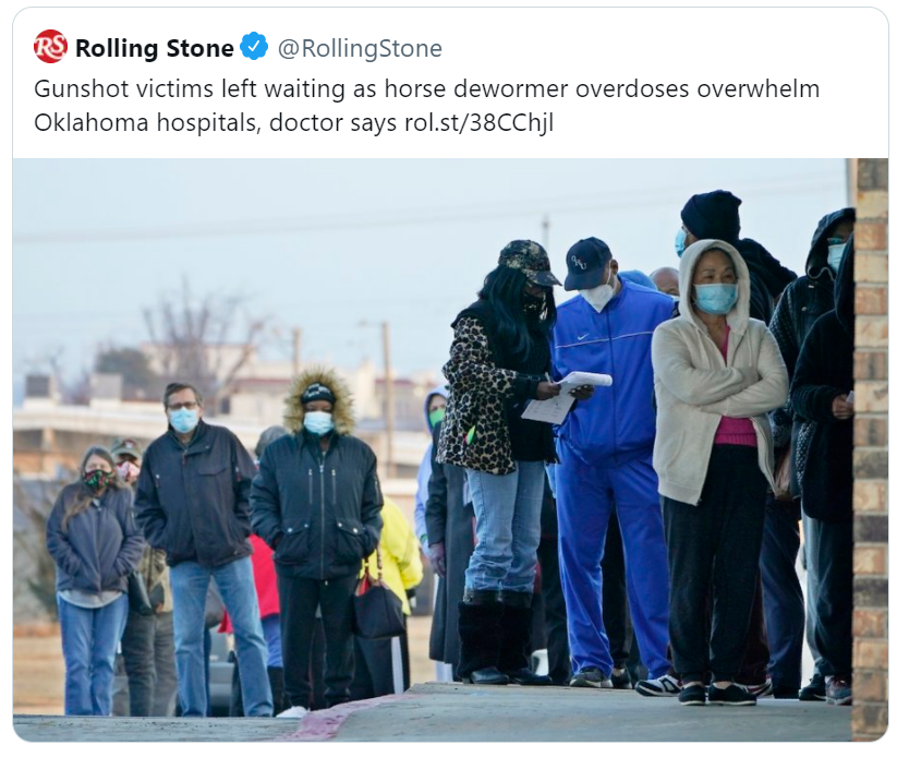 Ivermectin Tweet Fake from Rolling Stone