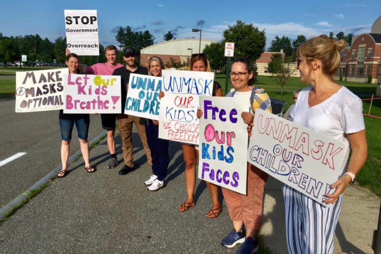 parents protest mask mandate