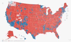 Red vs Blue by Counties