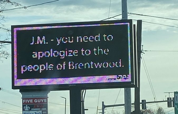 Jon Morgan needs to apologize to Brentwood
