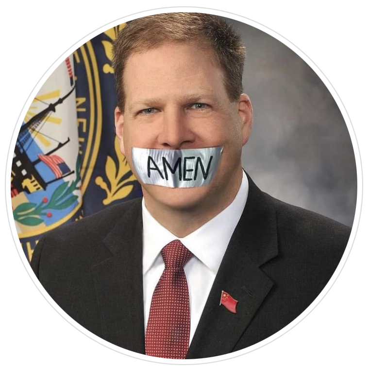 NH Governor Chris Sununu Duct Tape AMEN Facebook