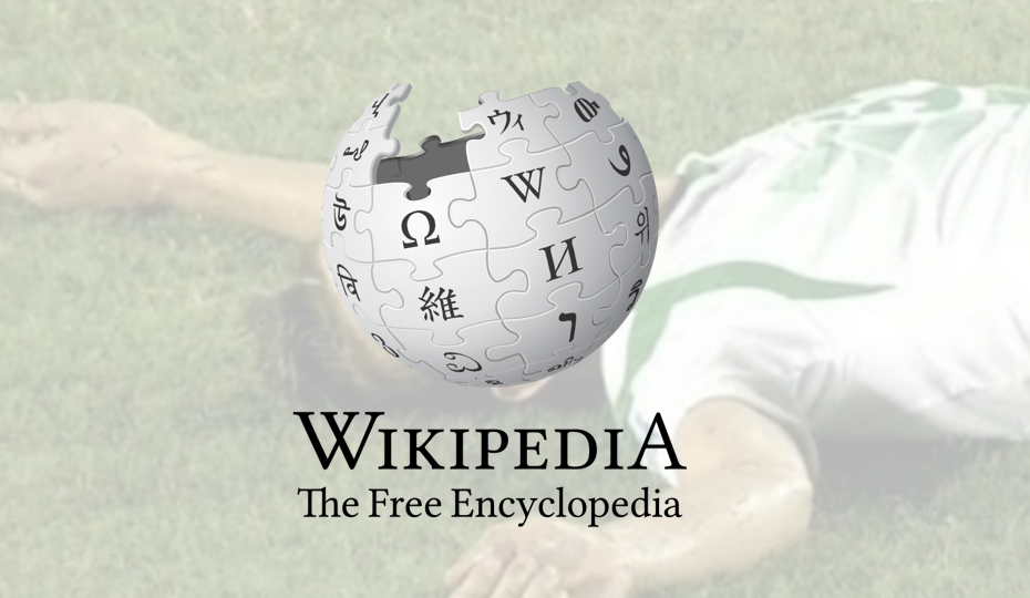 Wikipedia hiding soccor death on the field