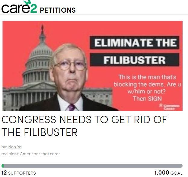 Filibuster petition