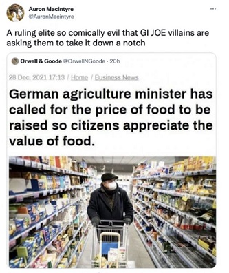 German Ag Minister want higher food prices for Germans Appreciate them Instapundit