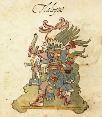 Tlaloqu Aztec god of rain - public domain image