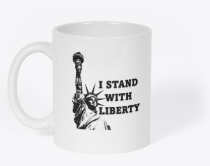 I stand with Liberty mug