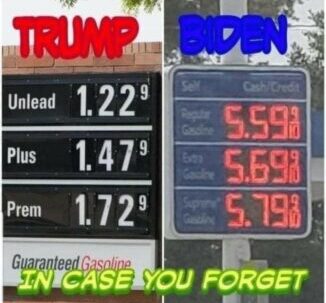 Gas prices Biden compared to Trump