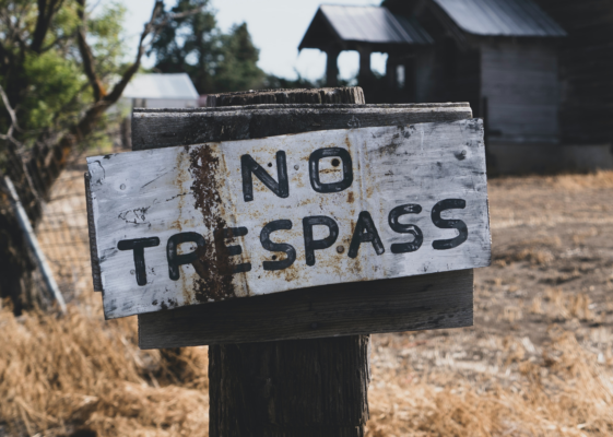 NO trespass old sign old school or church original Photo by Dan Meyers on Unsplash