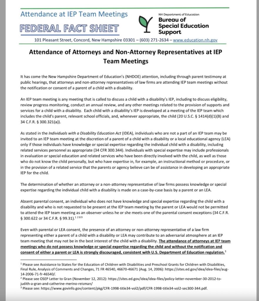 IEP Federal Fact Sheet