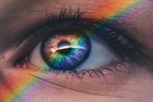 Rainbow prism human eye