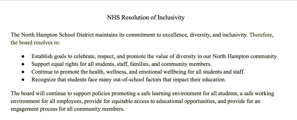 Resolution of inclusivity