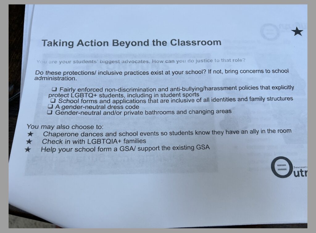 Taking Action beyond the classroom