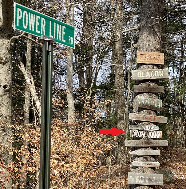 Dan Eaton - Power Line Rd Getty home sign